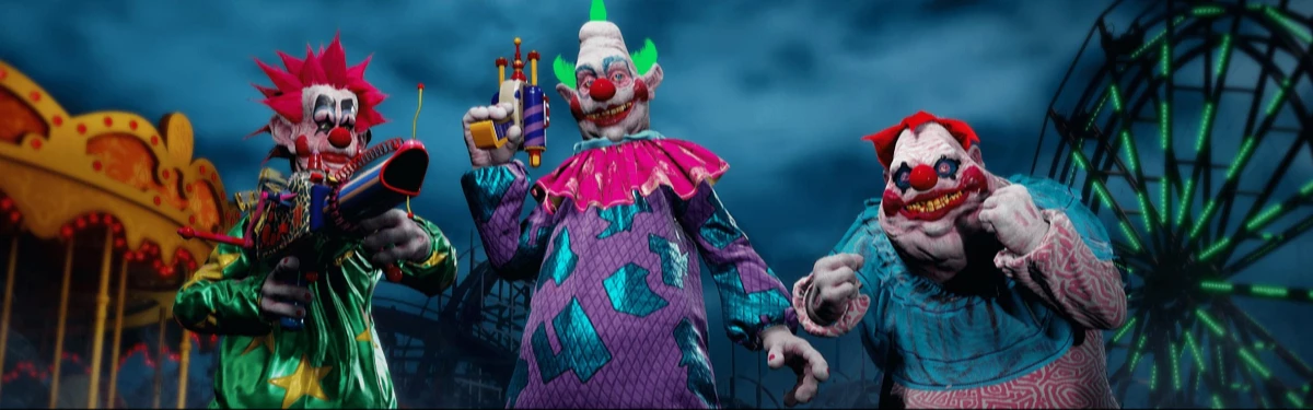 Killer Klowns from Outer Space: The Game — сравнение игровых кадров и сцен из фильма Клоуны-убийцы из космоса