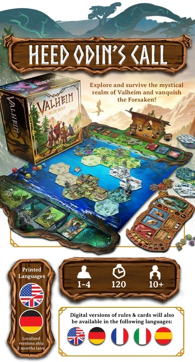 Предзаказ и сбор денег за настолку Valheim: The Board Game стартовал