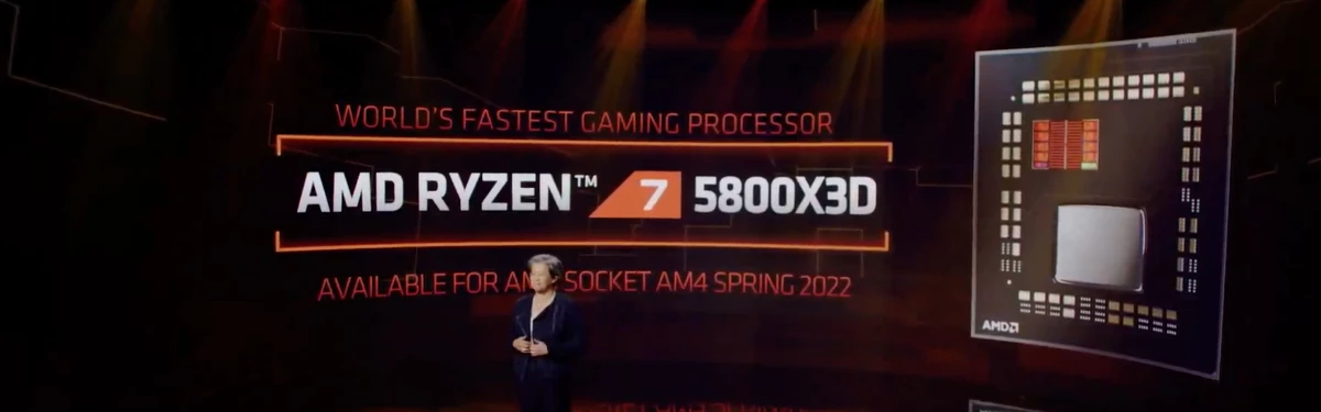 [CES2022] AMD показала процессор Ryzen 7 5800X3D, который опережает в играх Intel Core i9-12900K