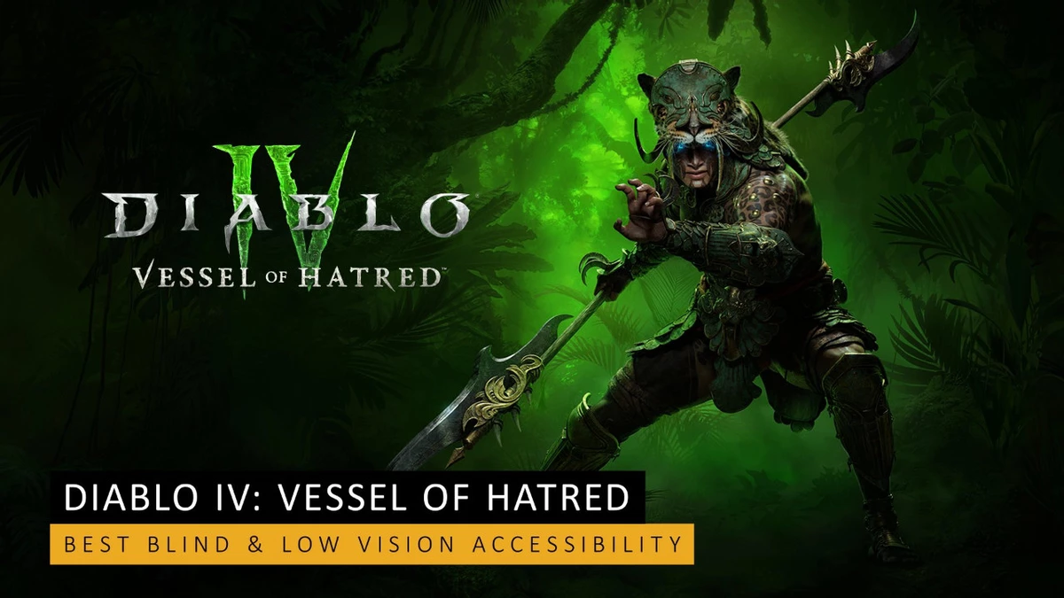 Diablo IV: Vessel of Hatred признана лучшей игрой для людей с ограниченным зрением