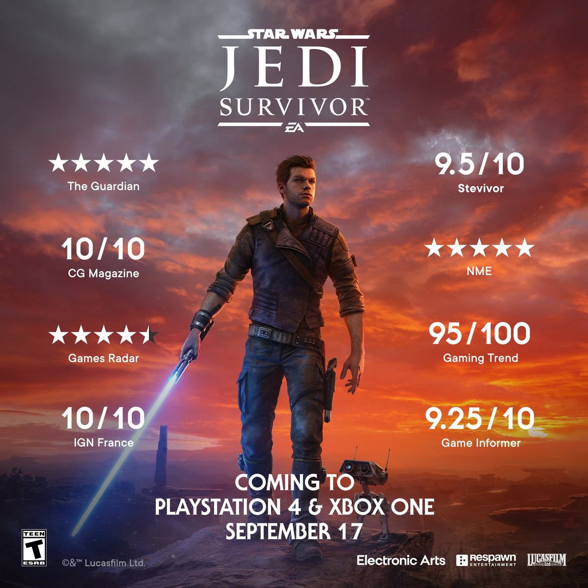 Жестокое обращение с консолями? Star Wars Jedi: Survivor выйдет на PlayStation 4 и Xbox One 17 сентября