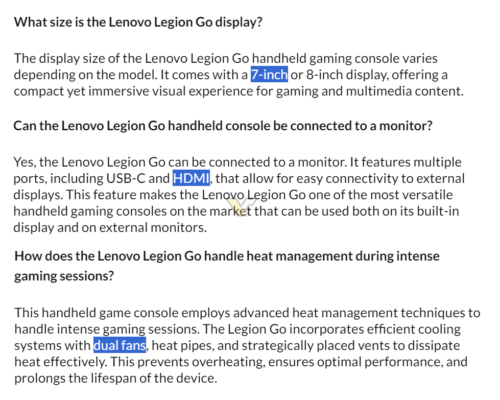 Новая консоль Lenovo Legion Go засветилась на сайте