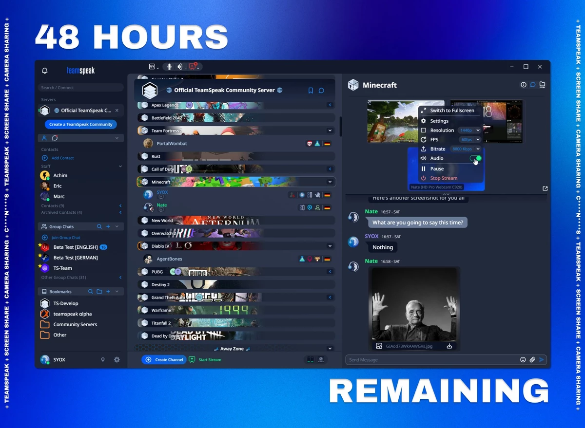 Через 48 часов TeamSpeak вернется, чтобы переиграть и уничтожить Discord