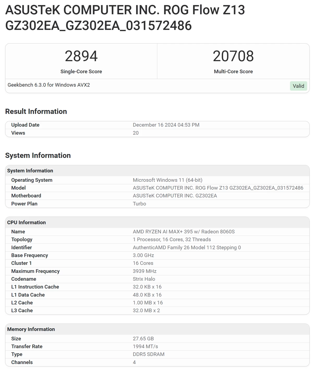 APU-монстра AMD Ryzen Max+ 395 заметили в... планшете ASUS ROG Flow Z13