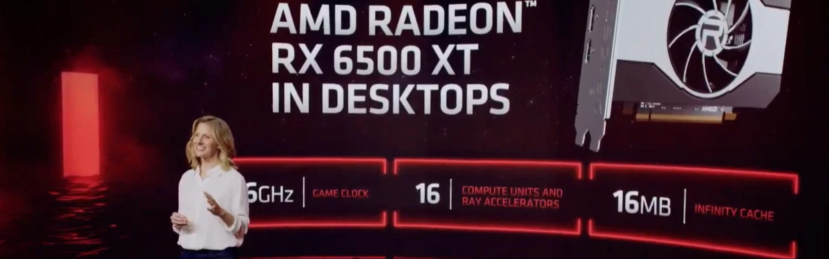 [CES2022] AMD представила Radeon RX 6500 XT с частотой буста до 2815 МГц и ценой в 199 долларов