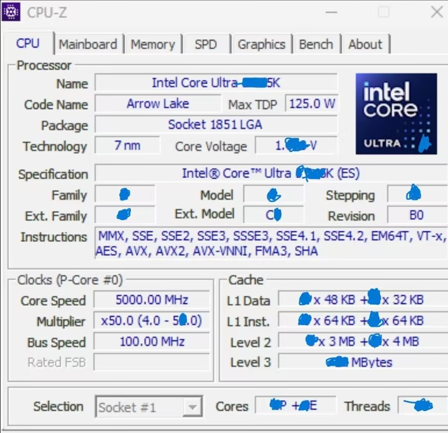 Intel Core Ultra 9 285K — 24 ядра и 24 потока при 5 ГГц