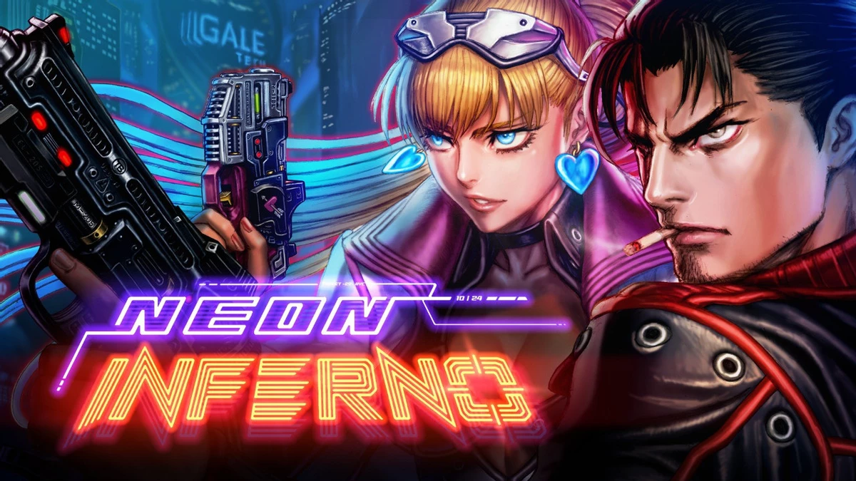 Состоялся анонс киберпанкового  беги и стреляй сайдскроллера Neon Inferno