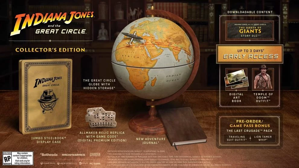 Коллекционное издание и минимальные системные требования Indiana Jones and the Great Circle 