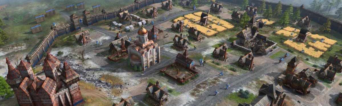 Русь против Священной Римской империи в полной записи матча Age of Empires IV