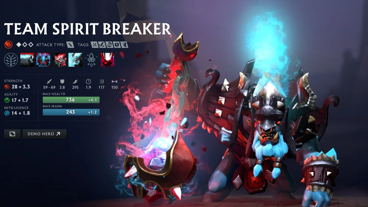 Spirit Breaker в Dota 2 теперь Team Spirit Breaker — Valve чествует чемпионов