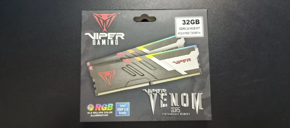 Оперативная память DDR5 Patriot Viper Venom RGB 32 GB — для топовых игровых сетапов