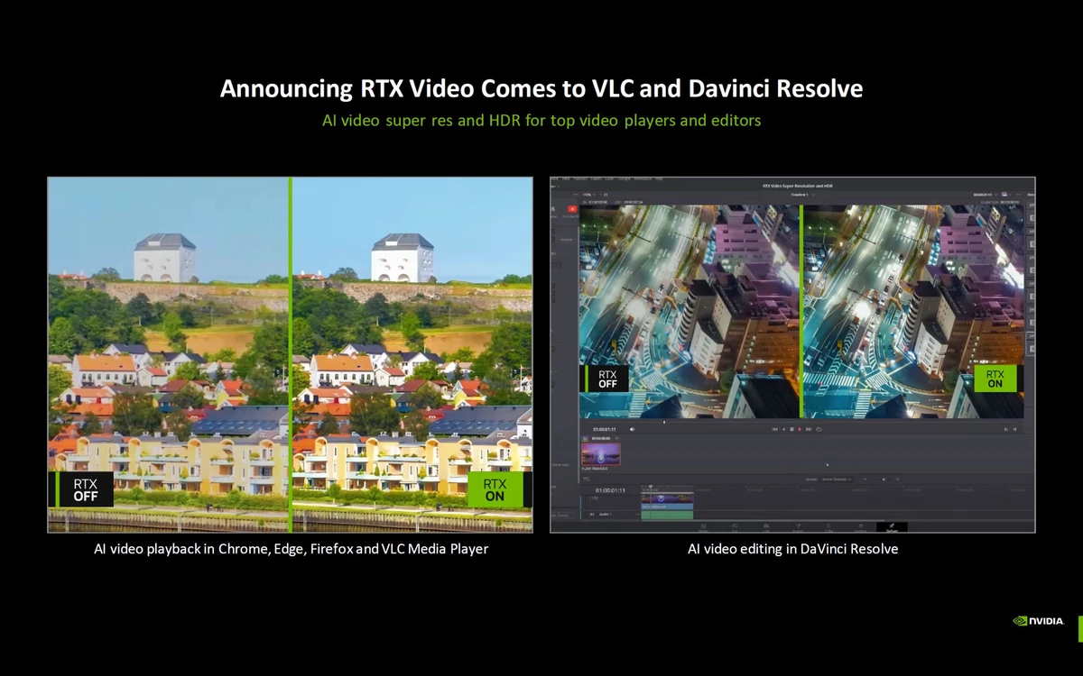 NVIDIA RTX Video SDK позволит встраивание функционала в другой софт. Уже  доступно в VLC и DaVinci