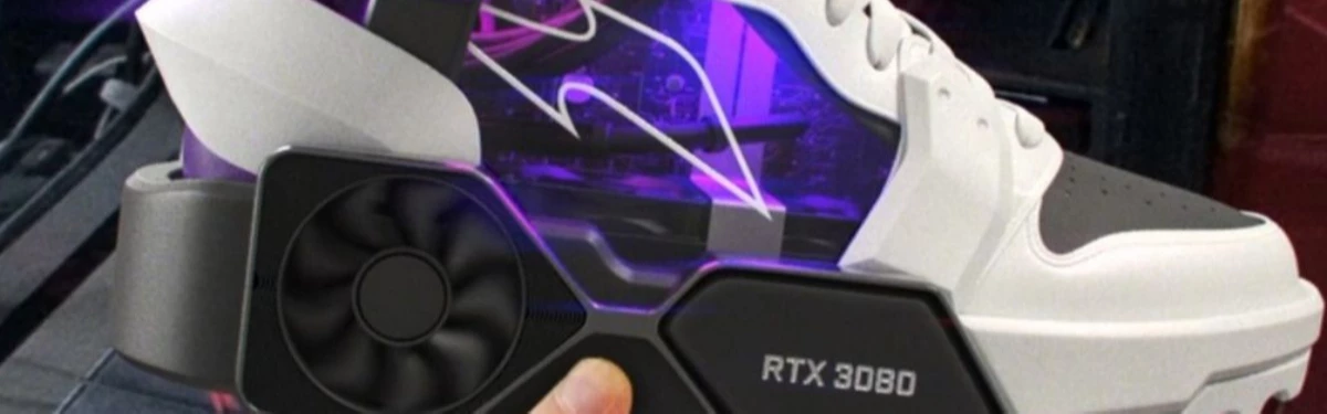 Artifact Studios и NZXT показали кроссовки с экраном и видеокартой NVIDIA GeForce RTX 3080 вместо подошвы