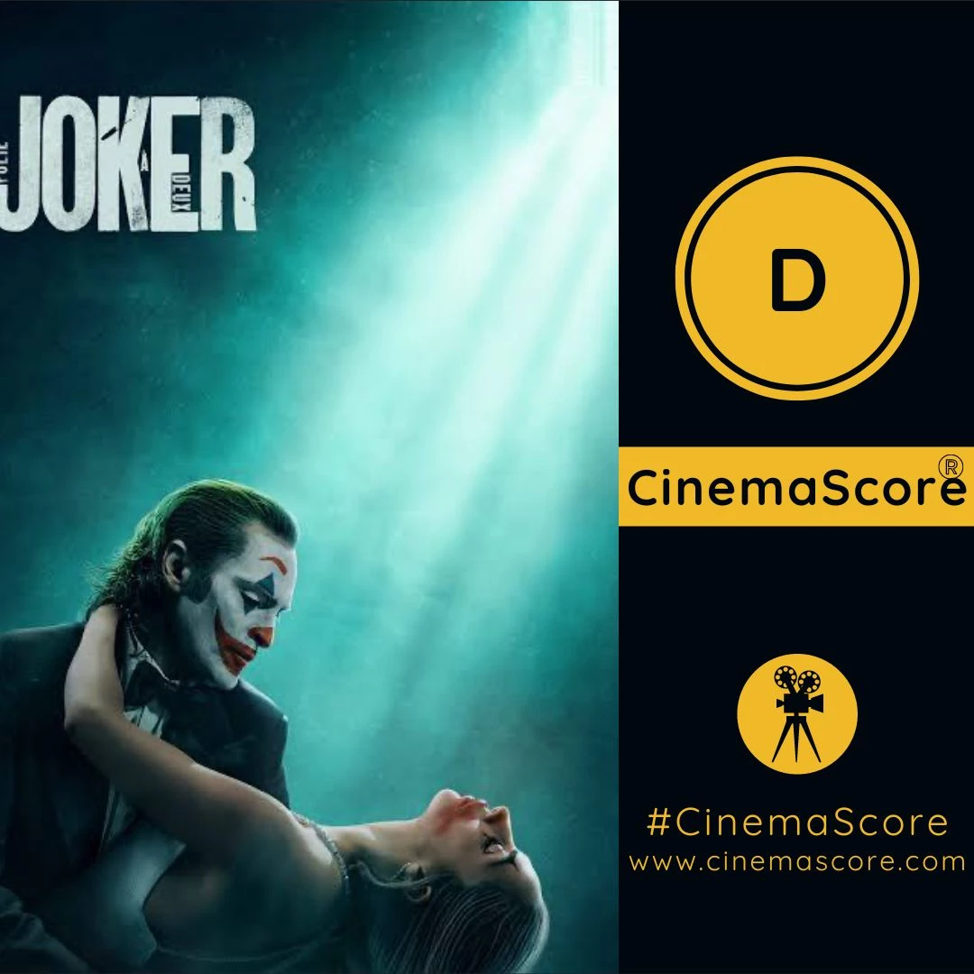 «Джокер: Безумие на двоих» стал первым кинокомиксом с D от CinemaScore — это оценка зрителей на выходе из зала