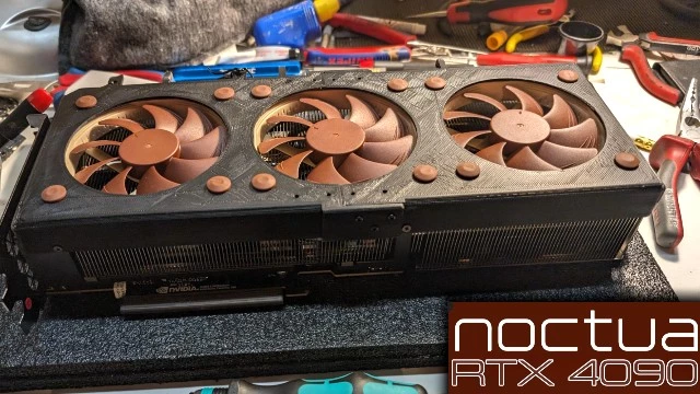 RTX 4090 с охлаждением от Noctua возможна, но придется делать ее самостоятельно