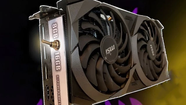 А это RTX 3070 с физическим переключателем между 8 и 16 Гб видеопамяти