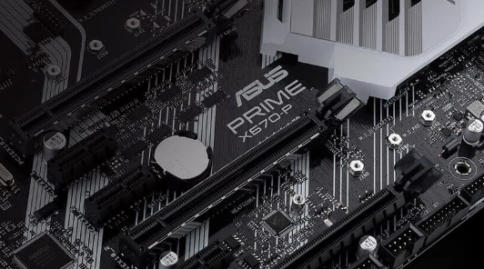 Схема материнской платы ASUS Prime X670 показывает два чипсета