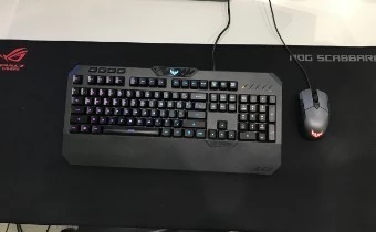 ASUS TUF Gaming K5, мышь TUF Gaming M5 + коврик Asus ROG Scabbard - три в одном