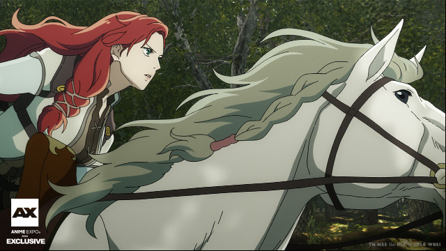 Гера, дочь Хельма Молоторукого, на коне — кадр с главной героиней «Властелина колец: Война рохиррим»
