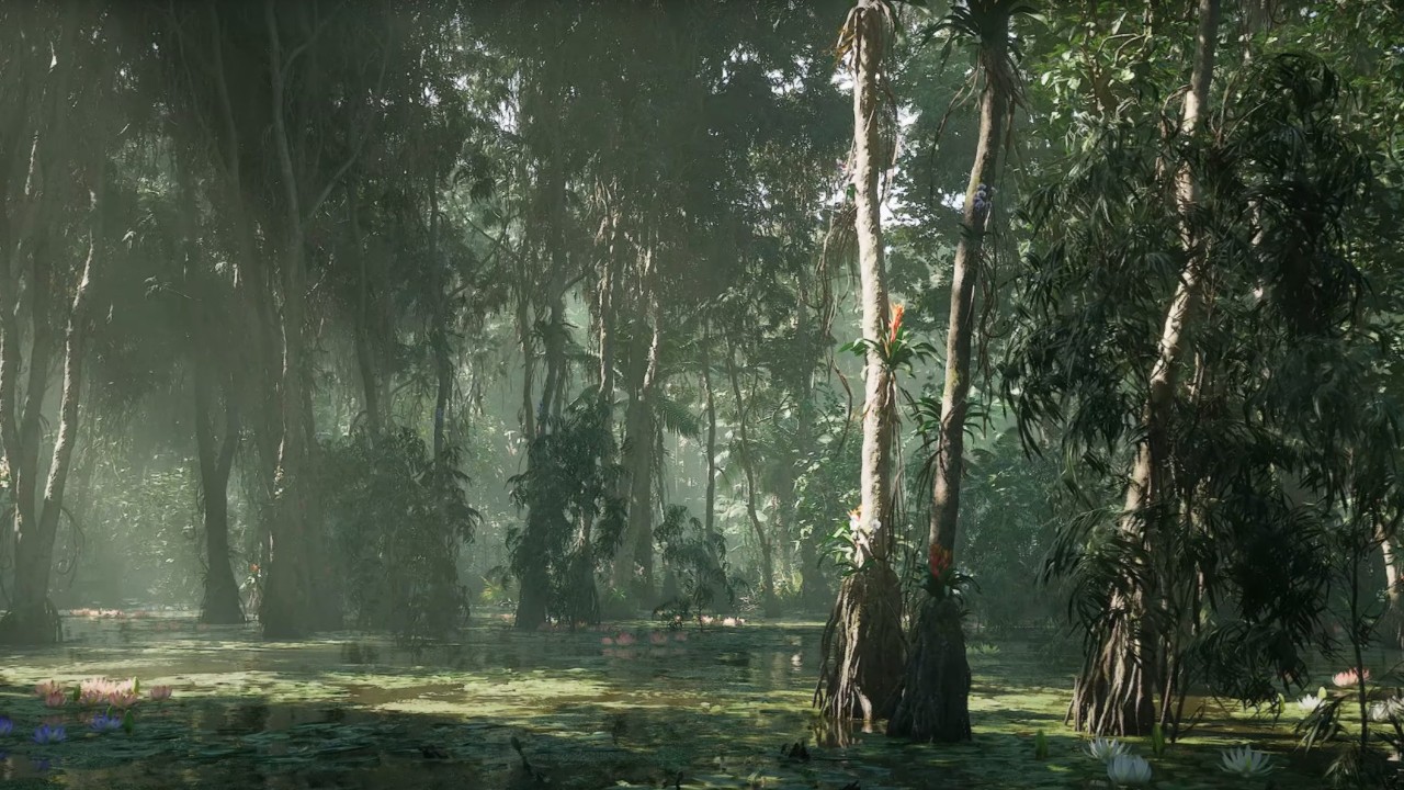 Красивый тропический лес на Unreal Engine 5.2 доступен для скачивания