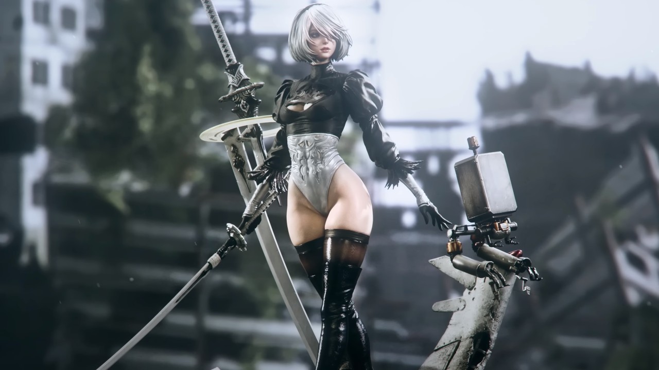 2B из NieR:Automata без платья в виде большой фигурки