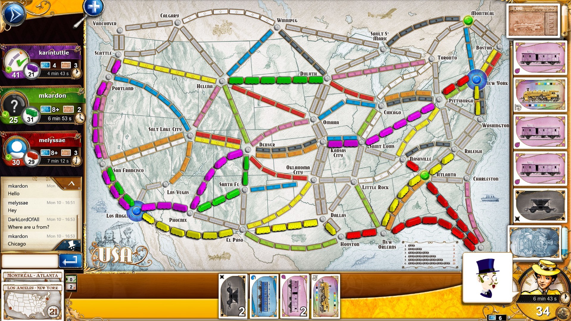 Ticket to ride карта